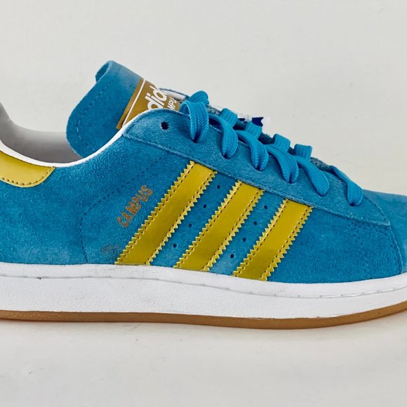 احتفل adidas campus blue yellow 